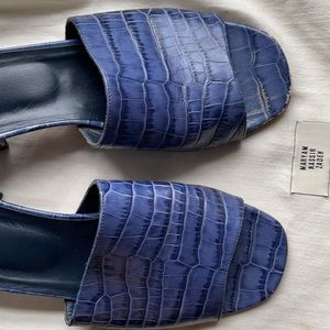 Maryam Nassir Zadeh Blue Croc Slides